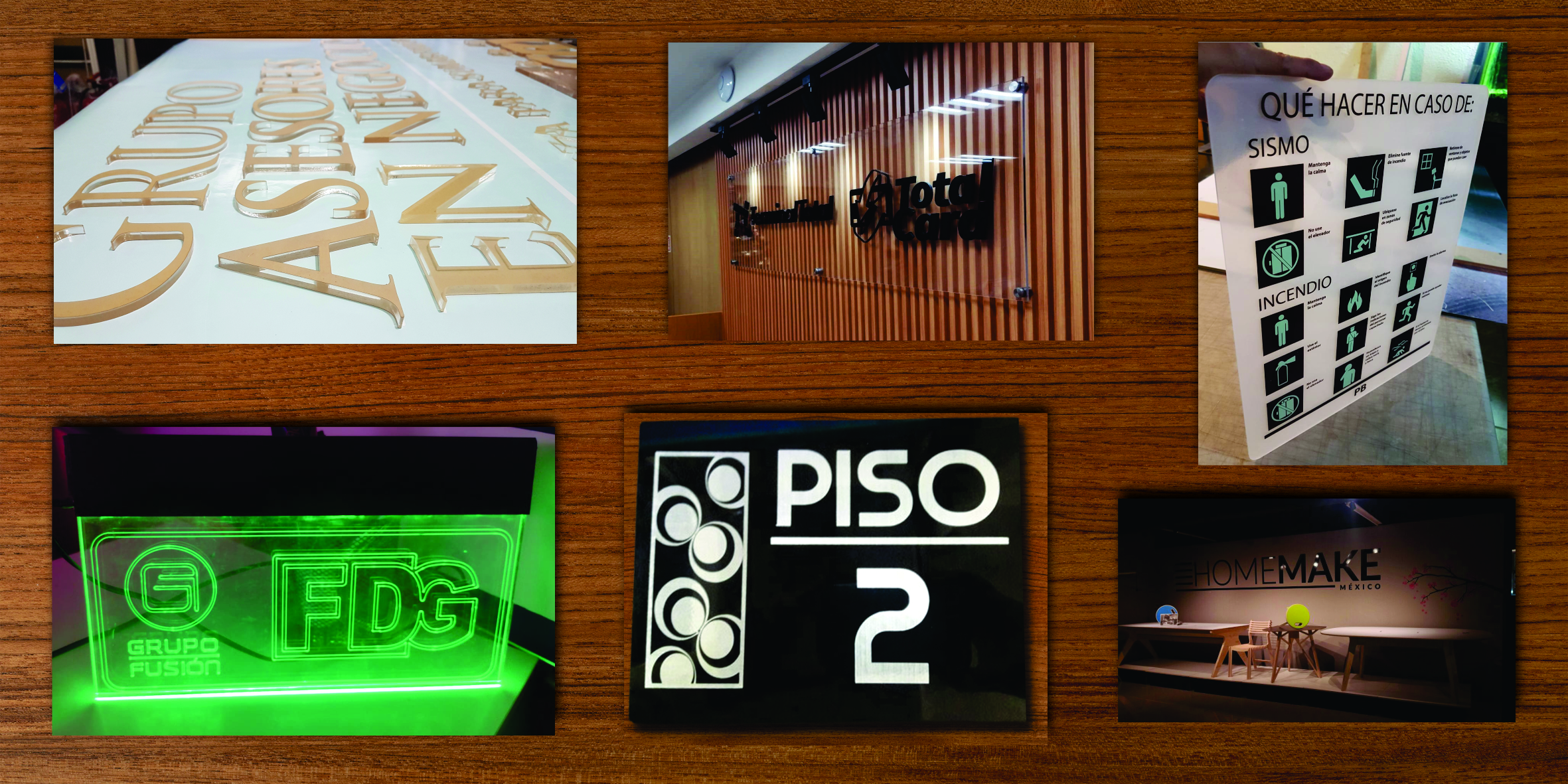 Letras 3D corporativas en acrílico